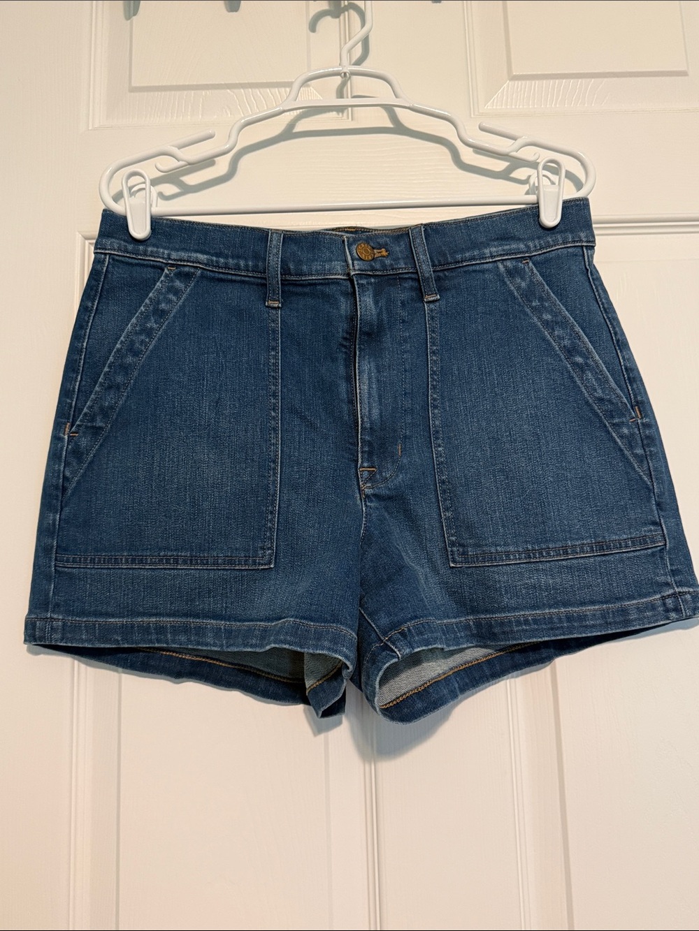 J. Crew Dark Blue High-Rise Denim Shorts